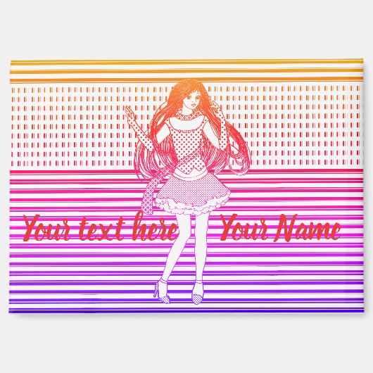 Rainbow girlfriend マグネット (正面)