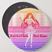 Rainbow girlfriend 缶バッジ (正面&裏面)