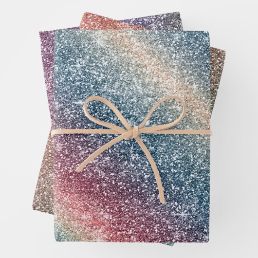 Rainbow Glitter  ラッピングペーパーシート (インサイチュ)