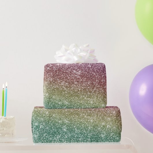 Rainbow Glitter ラッピングペーパー (パーティーギフト)