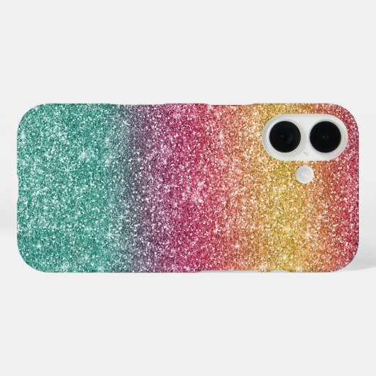 Rainbow Glitter  Case-Mate iPhoneケース (裏面 (横))