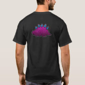 Rainbow Glitter Dinosaur Sparkly LGBT Sparkle Cute Tシャツ (裏面)