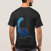 Rainbow Glitter Dinosaur Sparkly LGBT Sparkle Cute Tシャツ (裏面)