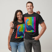 Rainbow Glitter Dinosaur Sparkly LGBT Sparkle Cute Tシャツ (ユニセックス)
