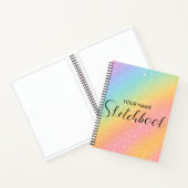  Rainbow Glitter Gradient Kids Sketchbook  ノートブック (内部)