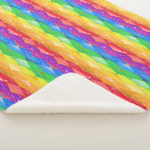 Rainbow Glitter Pride Argyle Diamond  シェルパブランケット (3/4)