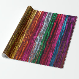 Rainbow Glitter Tinsel Strands PartyWrapping Paper ラッピングペーパー