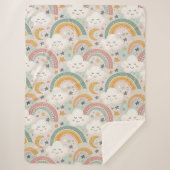 Rainbow Glow Blanket Sherpa Gift for Happy Kids シェルパブランケット (正面)