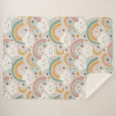 Rainbow Glow Blanket Sherpa Gift for Happy Kids シェルパブランケット (正面(横))