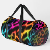 Rainbow Glow Leopard Print ダッフルバッグ (右コーナー)