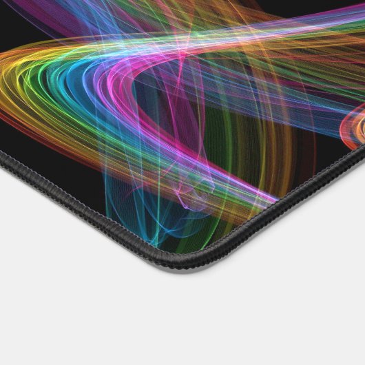 rainbow glowstick lightpainting : デスクマット (コーナー)