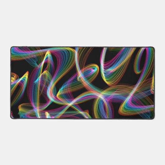 rainbow glowstick lightpainting : デスクマット (正面)
