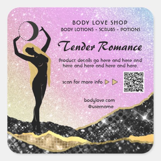 *~* RAINBOW Goddess Intention Spell AP24 Violet スクエアシール (正面)