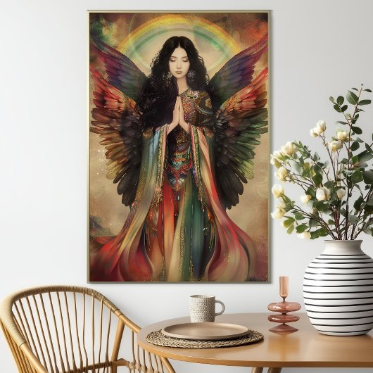 Rainbow Goddess Iris Greek Mythology Bohemian Art ポスター