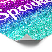Rainbow Gradient Born to Sparkle ポスター (角)