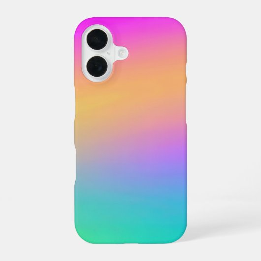 Rainbow Gradient Colorful iPhone 16ケース (裏面)
