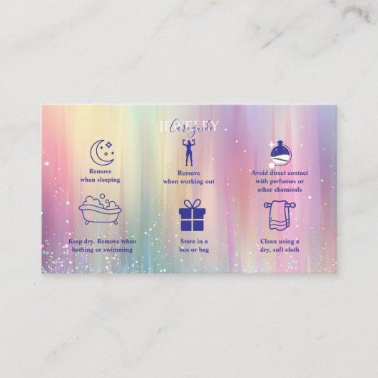 Rainbow Gradient Professional Jewelry Care  名刺 (正面)