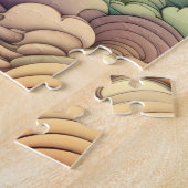 Rainbow Gradient Ripples ジグソーパズル (側面)