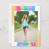 Rainbow Graduate Photo エレガント 2024卒業 案内状 (正面)