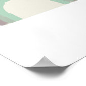 Rainbow Green Ombre Painting Nursery Art ポスター (角)