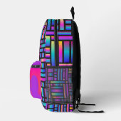 Rainbow Grid Glow Personalized Drip Pocket Edition プリントバックパック (右)