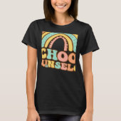 Rainbow Groovy School Counselor Guidance Teacher S Tシャツ (正面)