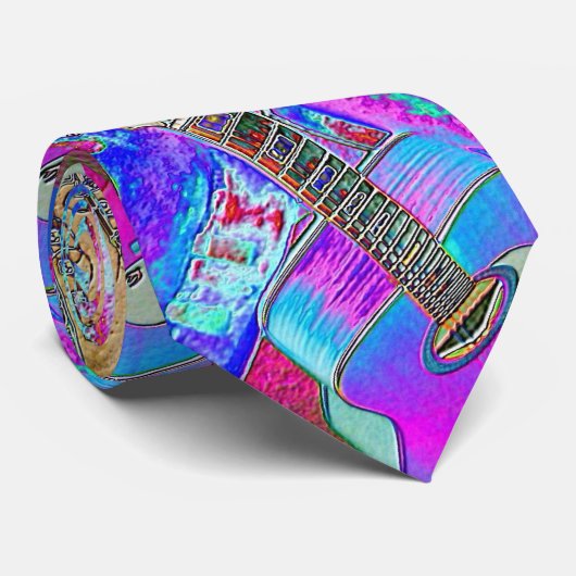 Rainbow Guitar ネクタイ (ロール)