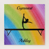 Rainbow Gymnastics Beam Personalized  ジグソーパズル (縦)