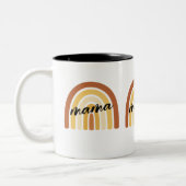 Rainbow Heart Boho Doodle Mug. ツートーンマグカップ (左)