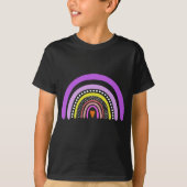 Rainbow Heart Boho Doodle T-Shirt Tシャツ (正面)