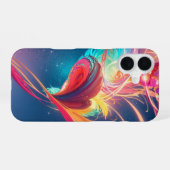 Rainbow Heart Fever Phone Case iPhone 16ケース (裏面横)