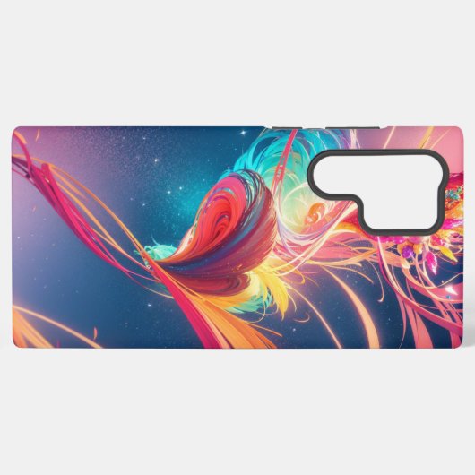 Rainbow Heart Fever Phone Case Samsung Galaxyケース (裏面横)