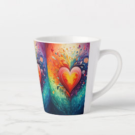 Rainbow heart Latte Mug カフェラテマグ