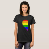 Rainbow Heart Lgbt Matching Gay Couple Valentine's Tシャツ (正面フル)