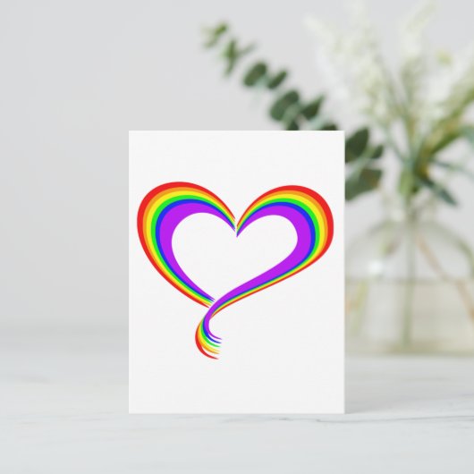 Rainbow Heart | LGBTQ+ Pride Postkarte ポストカード (スタンド正面)
