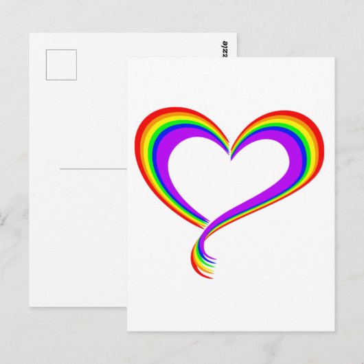 Rainbow Heart | LGBTQ+ Pride Postkarte ポストカード (正面/裏面)
