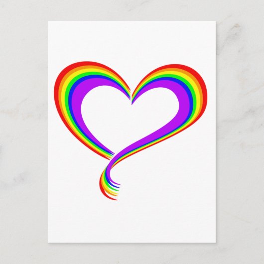 Rainbow Heart | LGBTQ+ Pride Postkarte ポストカード (正面)
