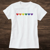 Rainbow Heart Line Tシャツ