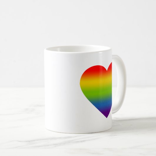 Rainbow Heart Mug コーヒーマグカップ (正面右)