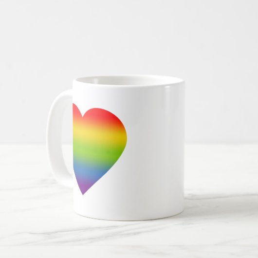 Rainbow Heart Mug コーヒーマグカップ (正面左)