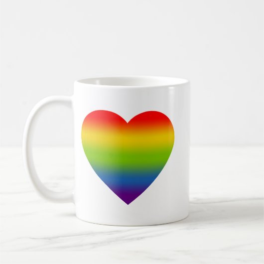 Rainbow Heart Mug コーヒーマグカップ (左)