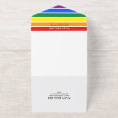 Rainbow Heart Nothing Fancy Just Love LGBTQ オールインワン招待状 (外側)