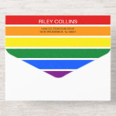 Rainbow Heart Nothing Fancy Just Love LGBTQ オールインワン招待状 (背面)