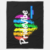 Rainbow Heart PrideVibe: プライドを込めて温もりを フリースブランケット (正面)