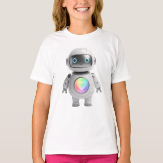 Rainbow Heart Robot Tシャツ