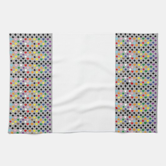 Rainbow Hearts キッチンタオル (横)