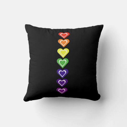 Rainbow hearts クッション (裏面)