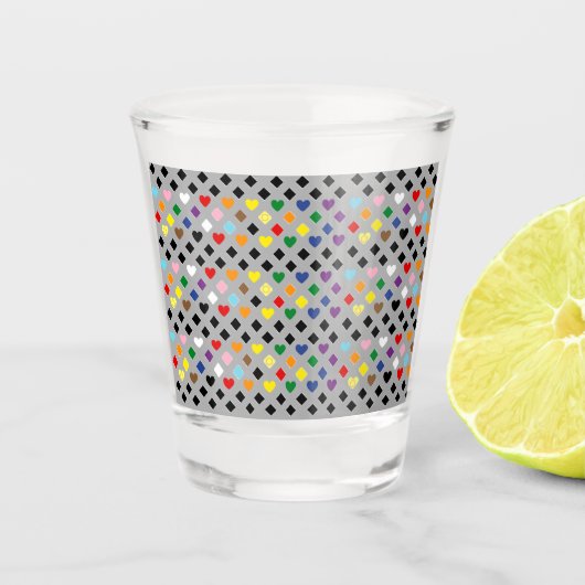 Rainbow Hearts ショットグラス (正面)