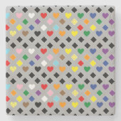 Rainbow Hearts ストーンコースター (正面)