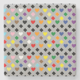 Rainbow Hearts ストーンコースター